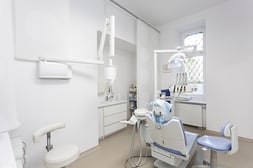 Interior of a modern bright dentist office